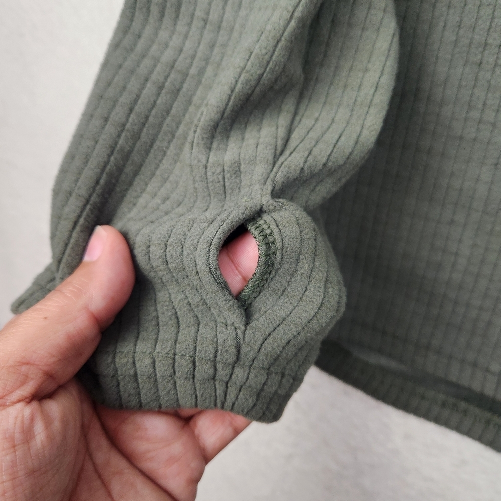 Ducks Unlimited Mens 3XL Green Ribbed 1/4 Zip Pullover Fleece Outdoor Sweater - Picture 6 of 10